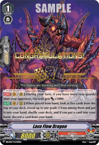 Lava Flow Dragon (Hot Stamped) (BSL2021/VGV03EN) [Bushiroad Event Cards]