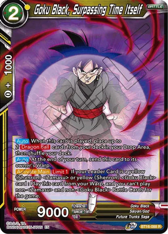Goku Black, Surpassing Time itself (BT16-088) [Realm of the Gods]