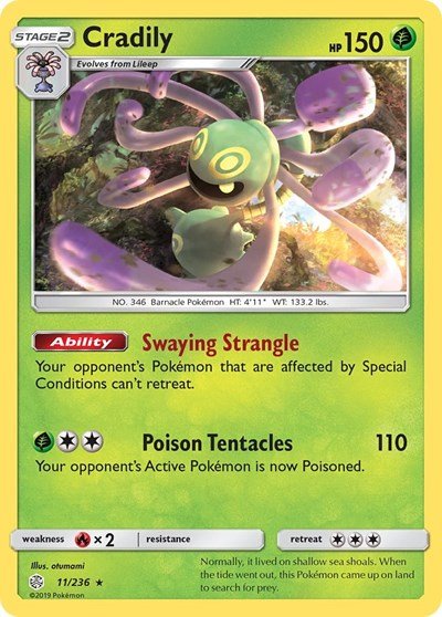 Cradily (SM - Cosmic Eclipse) Near Mint - Nick Nack's Full Frontal Attack