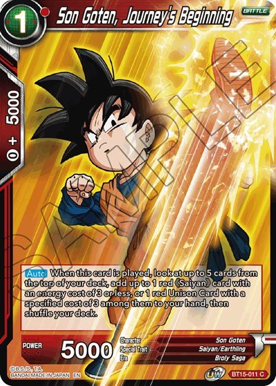 Son Goten, Journey's Beginning (Saiyan Showdown) Near Mint - Nick Nack's Full Frontal Attack