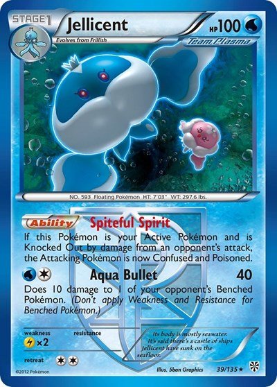 Jellicent (Team Plasma) (Plasma Storm) Light Play - Nick Nack's Full Frontal Attack