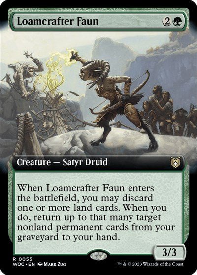 Loamcrafter Faun (Extended Art) (Commander: Wilds of Eldraine) Near Mint - Nick Nack's Full Frontal Attack