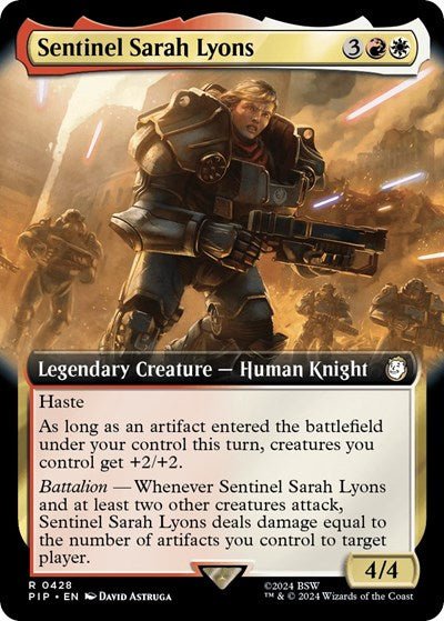 Sentinel Sarah Lyons (Extended Art) (Universes Beyond: Fallout) Near Mint - Nick Nack's Full Frontal Attack
