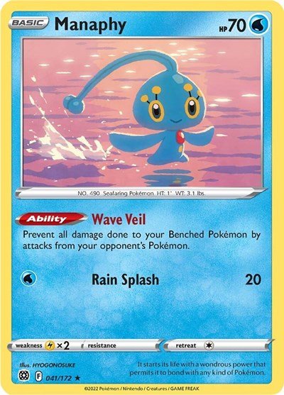 Manaphy (SWSH09: Brilliant Stars) Near Mint - Nick Nack's Full Frontal Attack