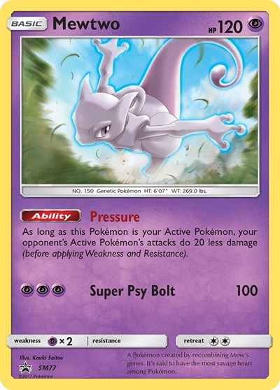 Mewtwo - SM77 (SM Promos) Light Play Holofoil