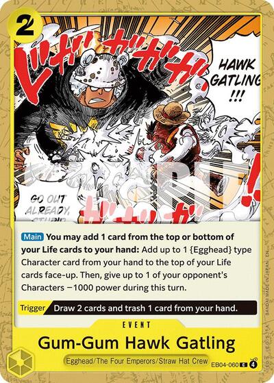 Gum - Gum Hawk Gatling (Adventure on Kami's Island) Near Mint - Nick Nack's Full Frontal Attack