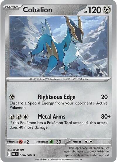 Cobalion (SV: Black Bolt) Near Mint Holofoil - Nick Nack's Full Frontal Attack