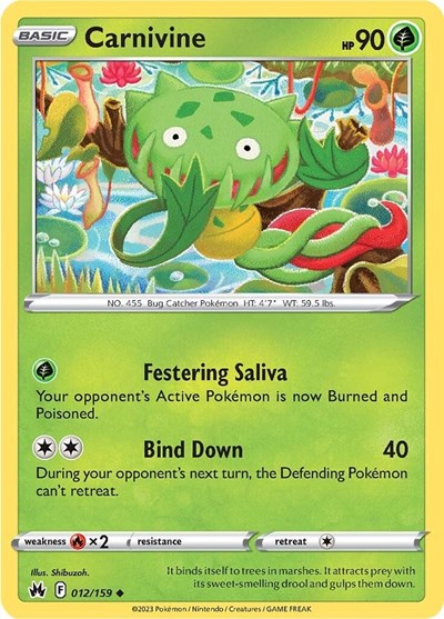 Carnivine (Crown Zenith) Near Mint Reverse Holofoil