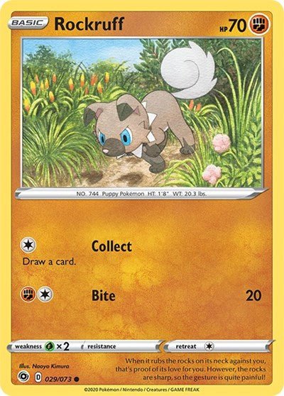 Rockruff (Champion's Path) Near Mint - Nick Nack's Full Frontal Attack