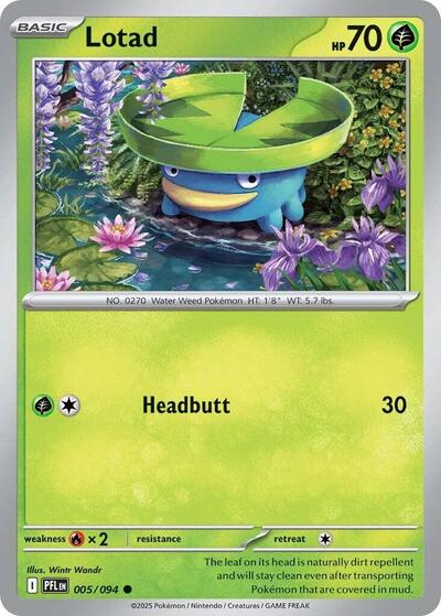Lotad (ME02: Phantasmal Flames) Near Mint Reverse Holofoil
