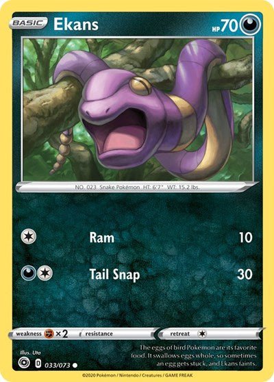 Ekans (Champion's Path) Near Mint - Nick Nack's Full Frontal Attack