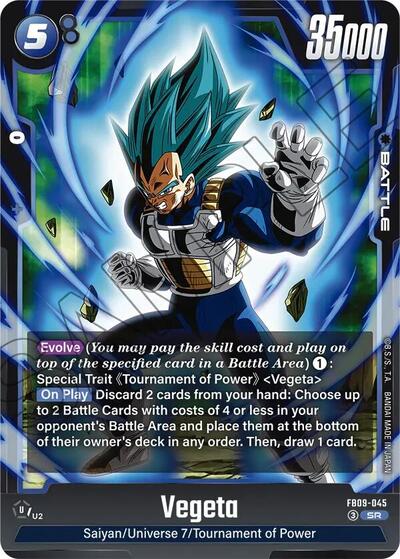 Vegeta FB09-045 (Dual Evolution) Near Mint Holofoil
