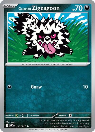 Galarian Zigzagoon (ME: Ascended Heroes) Near Mint - Nick Nack's Full Frontal Attack
