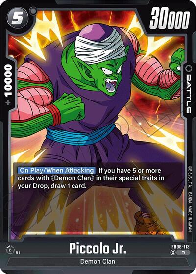 Piccolo Jr. FB06 - 113 (Rivals Clash) Near Mint Holofoil - Nick Nack's Full Frontal Attack