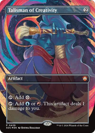 Talisman of Creativity (Borderless) (Commander: Secrets of Strixhaven) Near Mint Foil
