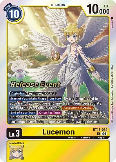 Lucemon (Release Special Booster 2.0 Pre-Release Cards) Near Mint Foil