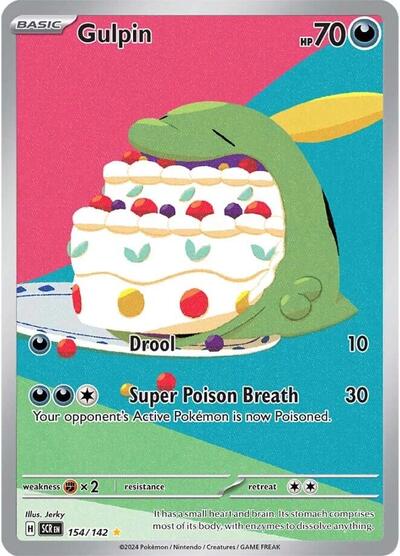 Gulpin - 154 (SV07: Stellar Crown) Near Mint Holofoil