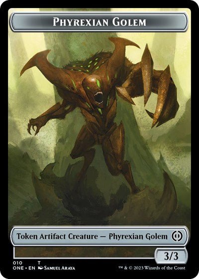 Phrexian Golem Token (Phyrexia: All Will Be One) Near Mint - Nick Nack's Full Frontal Attack