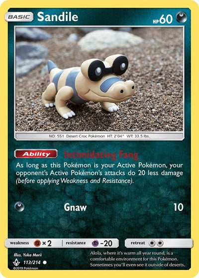 Sandile (113) (SM - Unbroken Bonds) Near Mint