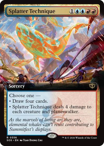 Splatter Technique (Extended Art) (Secrets of Strixhaven) Near Mint - Nick Nack's Full Frontal Attack