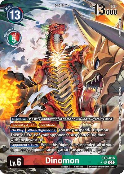 Dinomon (Alternate Art) (Chain of Liberation) Near Mint Foil - Nick Nack's Full Frontal Attack