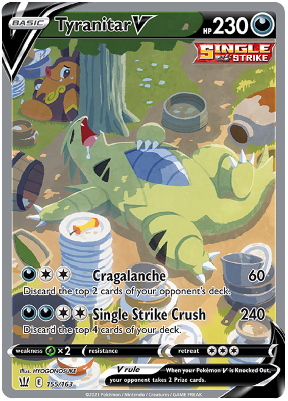 Tyranitar V (155/163) [Espada y escudo: estilos de batalla] 