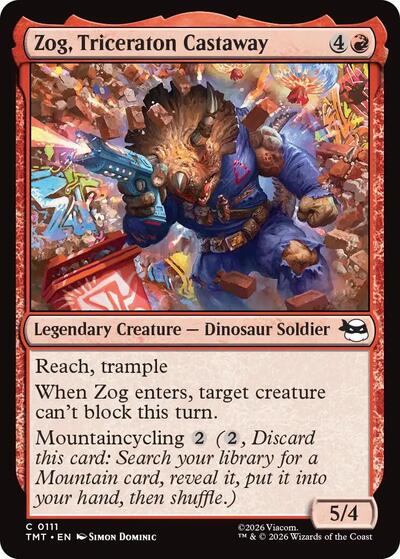 Zog, Triceraton Castaway (Teenage Mutant Ninja Turtles) Near Mint - Nick Nack's Full Frontal Attack