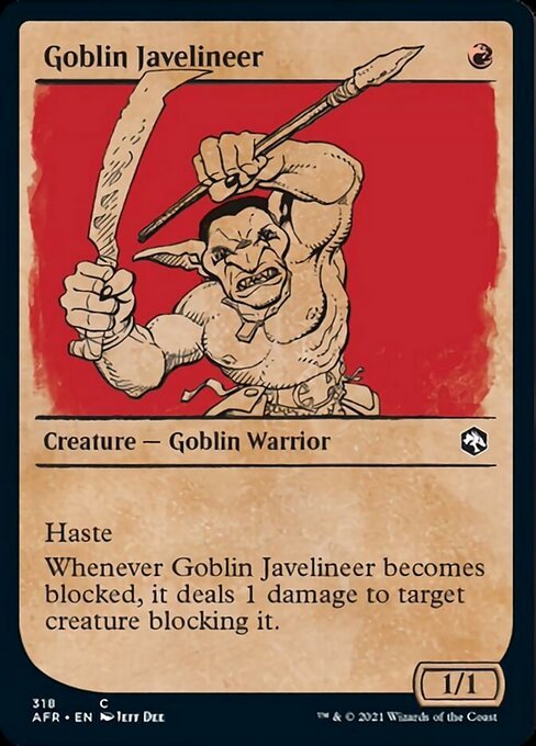 Goblin Javelineer (Showcase) (Adventures in the Forgotten Realms) Near Mint - Nick Nack's Full Frontal Attack