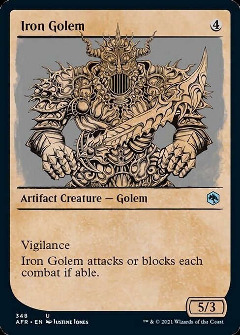 Iron Golem (Showcase) (Adventures in the Forgotten Realms) Near Mint - Nick Nack's Full Frontal Attack