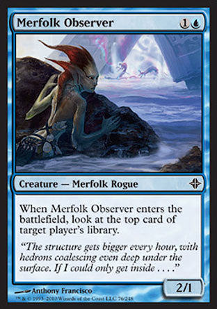 Merfolk Observer (Rise of the Eldrazi) Light Play