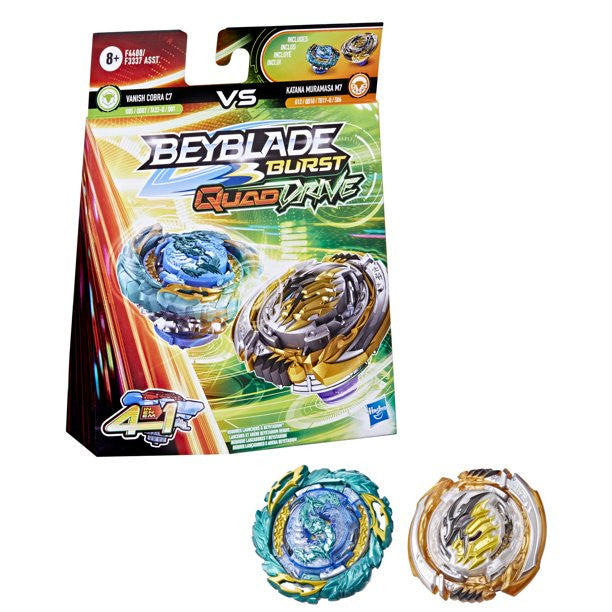 Beyblade Burst QuadDrive Vanish Cobra C7 & Katana Muramasa M7 2-Pack