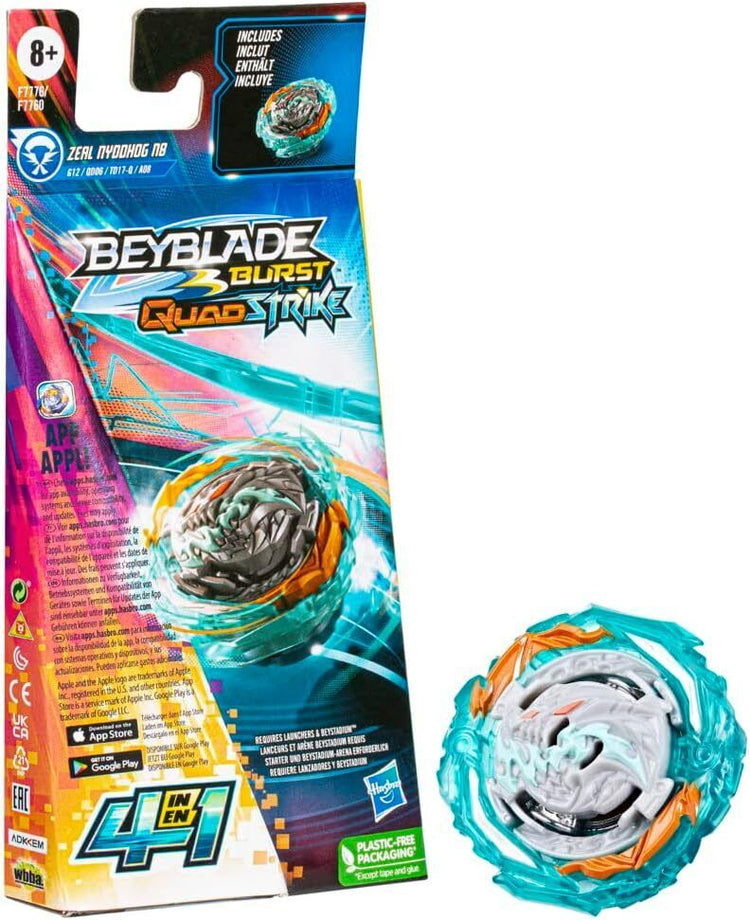 Beyblade Burst QuadStrike Zeal Nyodhog N8 Single Pack