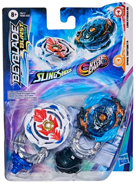 Beyblade Burst Surge Spiral Treptune T4 & Lord Hydrax H5 2-Pack