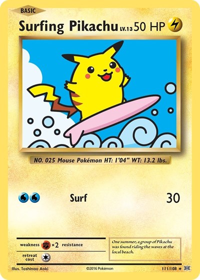 Surfing Pikachu (XY - Evolutions) Near Mint