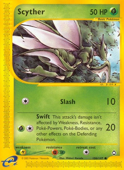 Scyther (106) (Aquapolis) Light Play