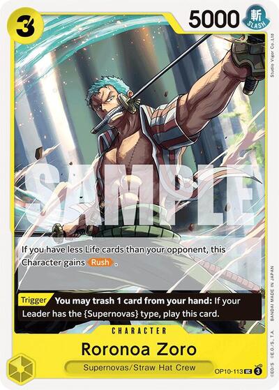 Roronoa Zoro (113) (Royal Blood) Near Mint - Nick Nack's Full Frontal Attack