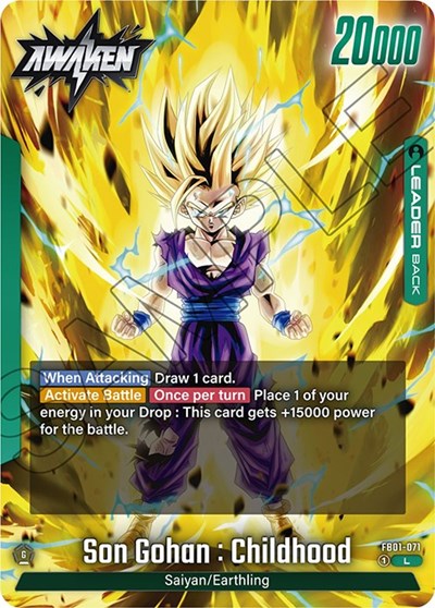 Son Gohan : Childhood FB01-071 (Awakened Pulse) Near Mint
