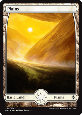 Plains (250) (Full Art) (Battle for Zendikar) Near Mint - Nick Nack's Full Frontal Attack