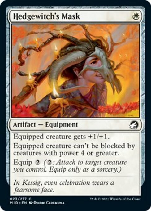Hedgewitch's Mask (Innistrad: Midnight Hunt) Near Mint - Nick Nack's Full Frontal Attack