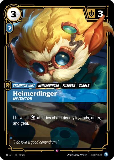 Heimerdinger Inventor (Origins) Near Mint Foil - Nick Nack's Full Frontal Attack