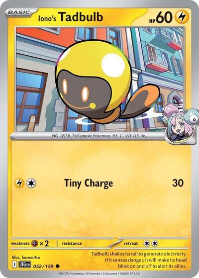 Iono's Tadbulb (SV09: Journey Together) Near Mint Reverse Holofoil