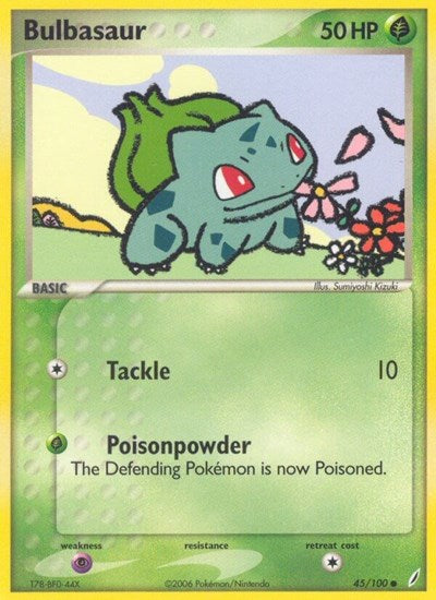 Bulbasaur - 045 (Crystal Guardians) Medium Play Reverse Holofoil