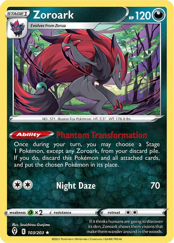 Zoroark (103/203) [Épée et bouclier : Cieux en évolution] 