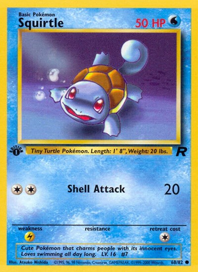 Squirtle (Team Rocket) Light Play 1st Edition