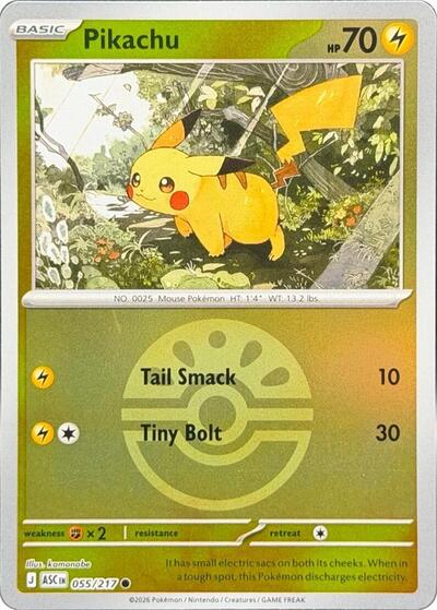 Pikachu (Friend Ball) (ME: Ascended Heroes) Near Mint Reverse Holofoil