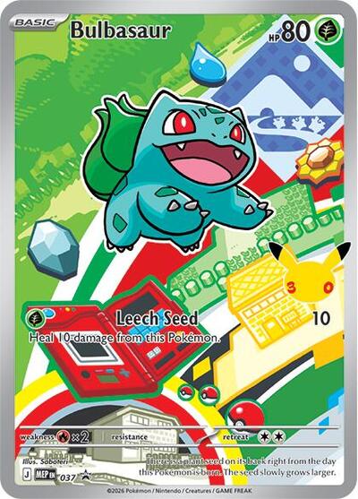 Bulbasaur - 037 (ME: Mega Evolution Promo) Near Mint Holofoil - Nick Nack's Full Frontal Attack