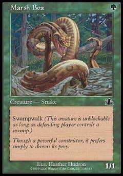 Marsh Boa (Prophecy) Light Play Foil - Nick Nack's Full Frontal Attack