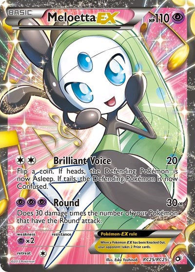 Meloetta EX (Full Art) (Legendary Treasures: Radiant Collection) Light Play Holofoil