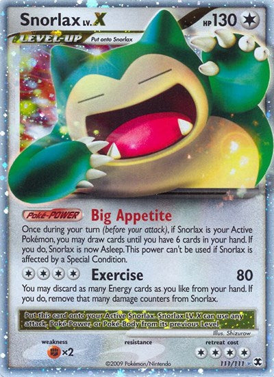 Snorlax Lv.X (Rising Rivals) Medium Play Holofoil