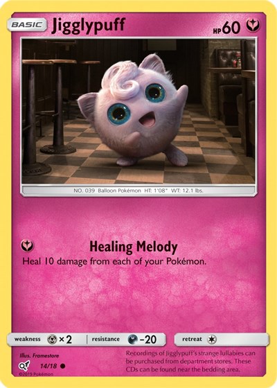 Jigglypuff (Holo Common) (Detective Pikachu) Near Mint Holofoil